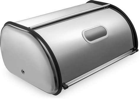 bread boxes stainless steel|large stainless steel bread box.